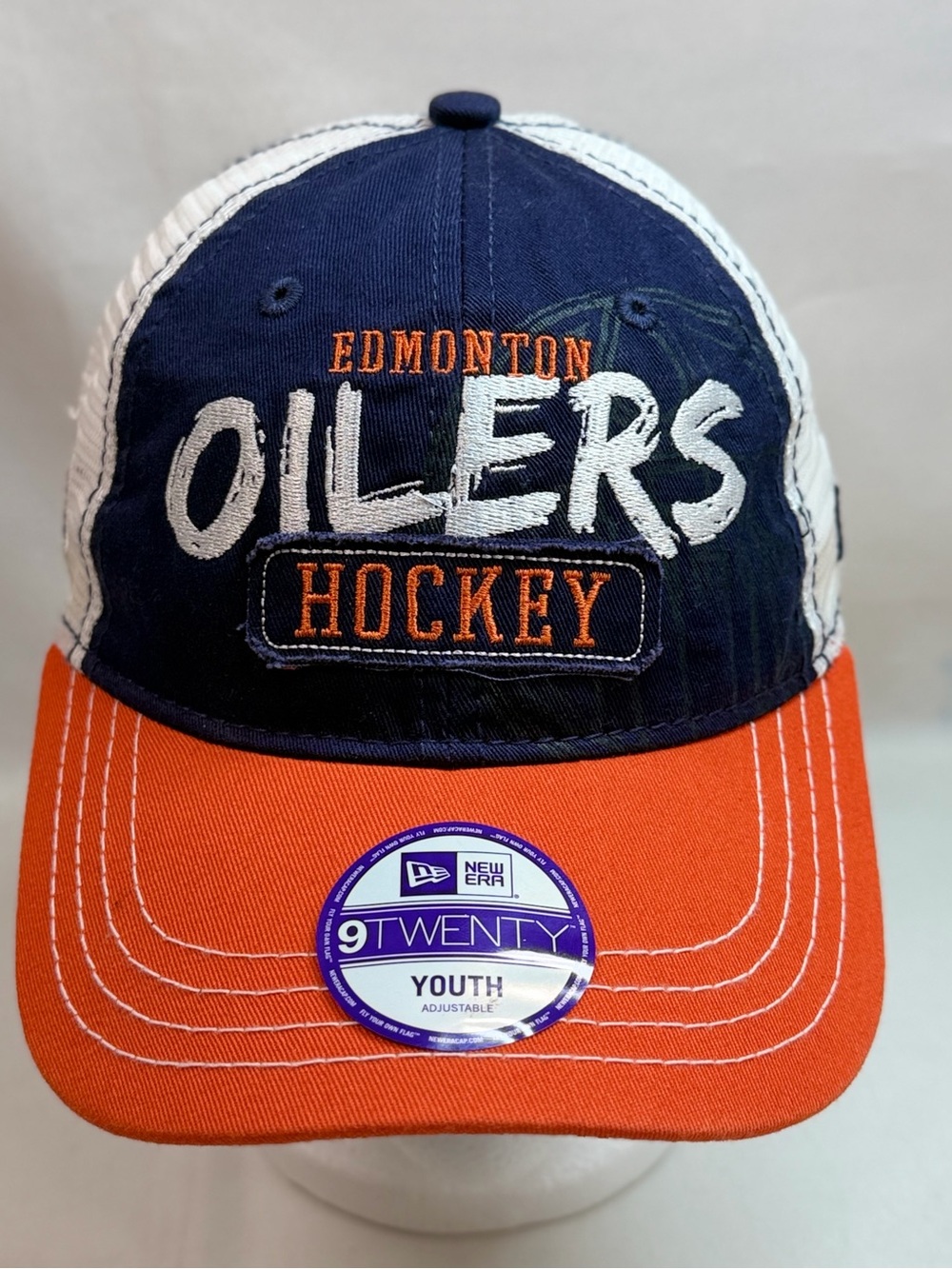 New Era Edmonton Oilers Youth trucker Hat Cap New